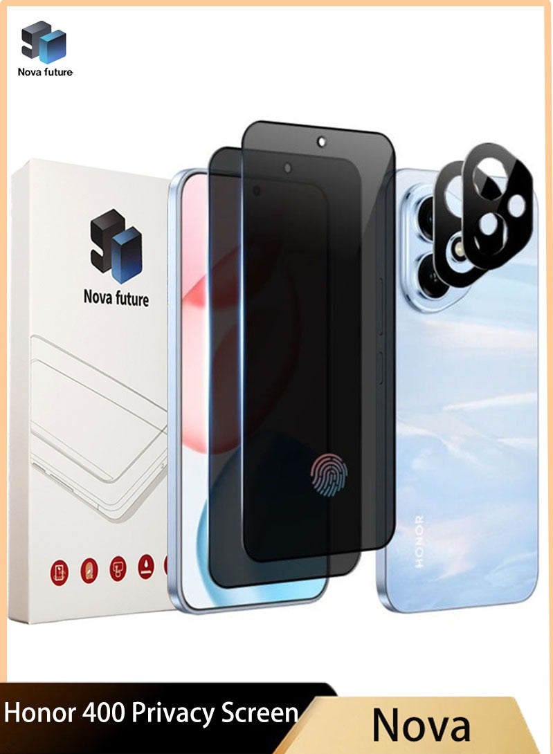 2 in 1 Samsung Galaxy S25 Ultra Protection Pack - Anti-Peeping Privacy Glass Screen Protector & Camera Lens Protector, Premium Edge-to-Edge, High Transparency, Anti-Explosion, Easy Installation - Image 1